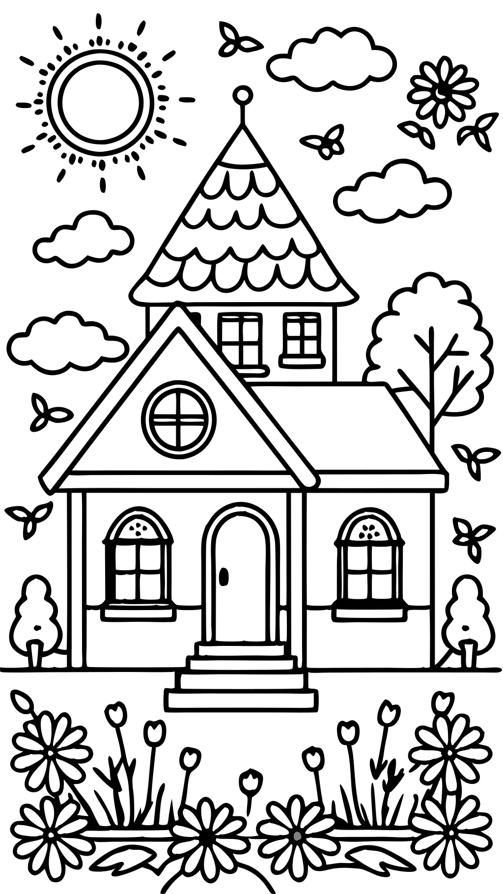 house coloring page